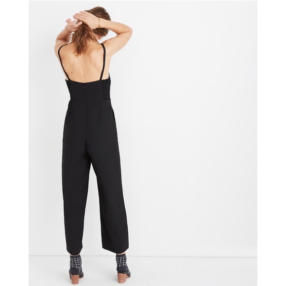 Madewell Thistle Cami Jumpsuit Black Wide Leg NWT - Picture 2 of 6
